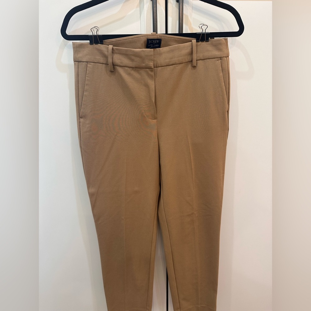 J.Crew Factory Slim Cropped Ruby Pant in Stretch Twill - Camel